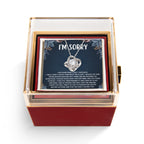 I'm Sorry Gifts For Her - Love Knot with Rotating Rose Gift Box